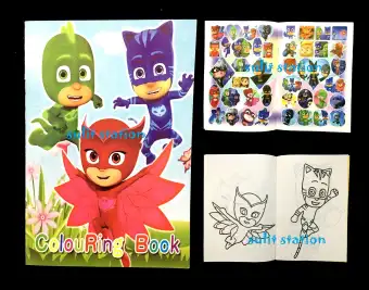 12pcs Pj Masks Catboy Owlette Gekko Gecko Mask Themed Birthday Party Sticker Coloring Book Booklets Giveaways Souvenirs Favors Needs Supply Prizes Lazada Ph