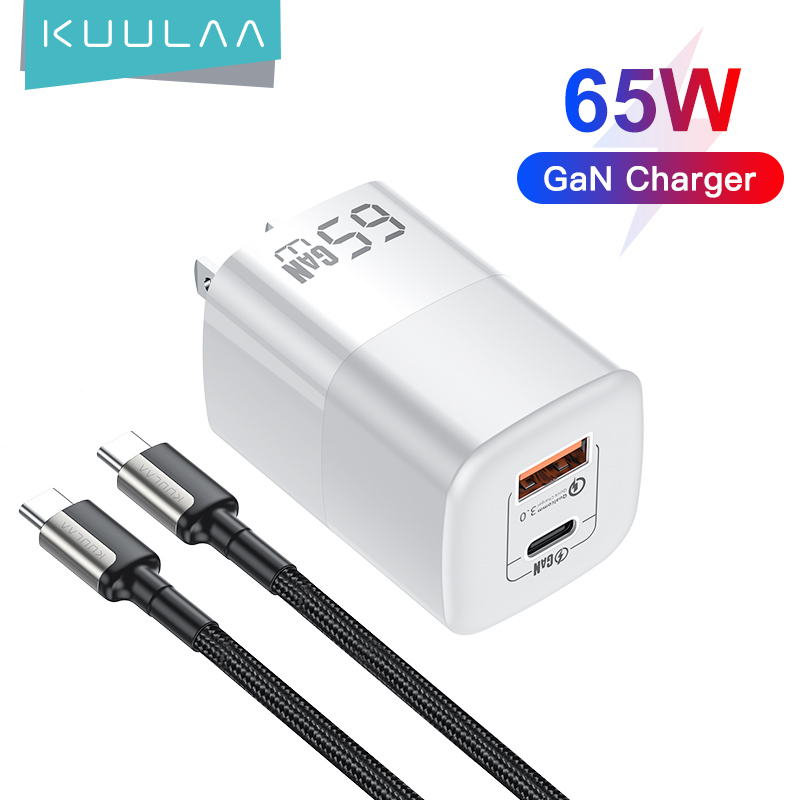 GaN】KUULAA GaN 65W 50W 40W 35W 33W 20W USB C Charger Quick Charge