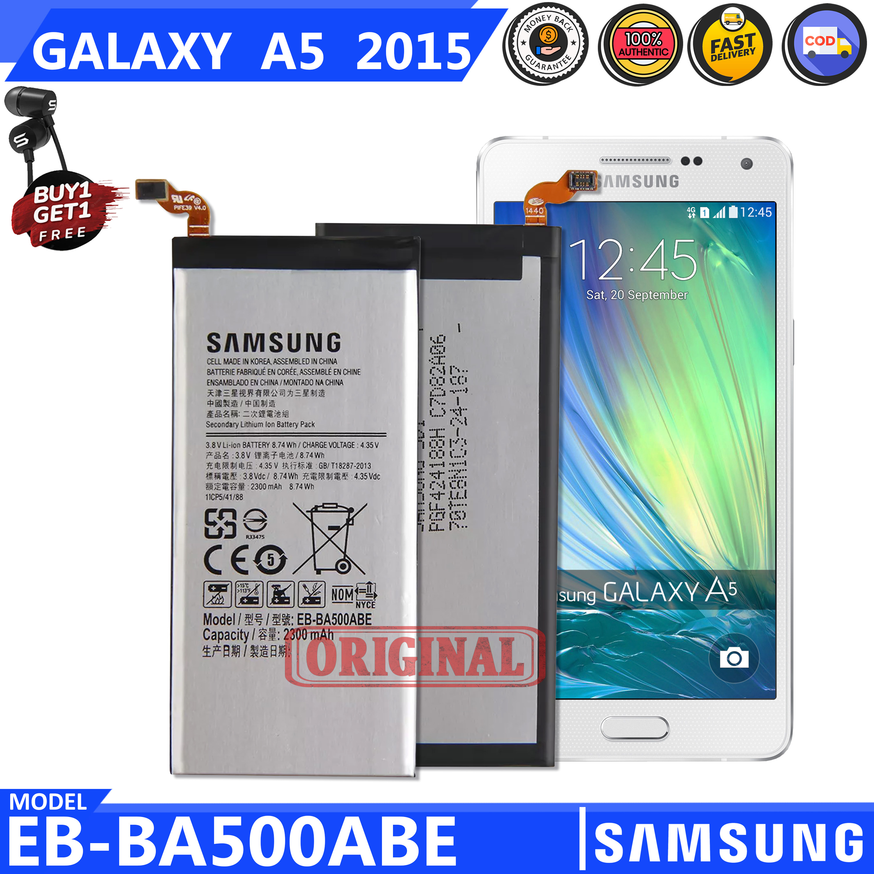 Samsung Galaxy A5 2015 A510 Battery Compatibility EB-BA500ABA A500
