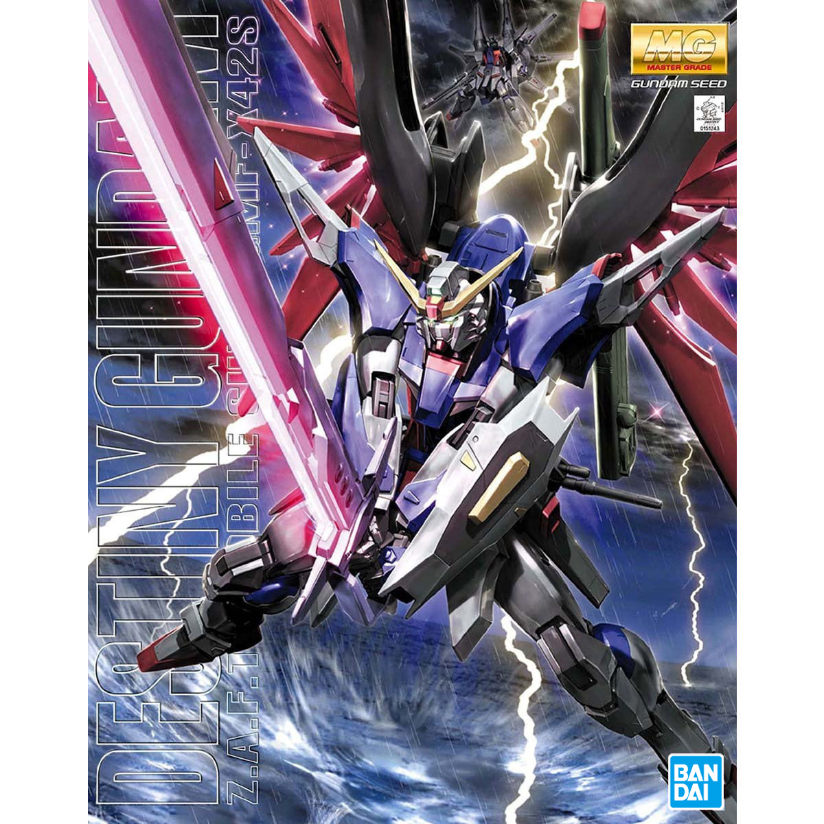 中古】[PTM]MG 2024 1/100 ZGMF-X42S デスティニーガンダム 機動戦士ガンダムSEED DESTINY(シード デスティニー)  プラモデル(0151243) バンダ