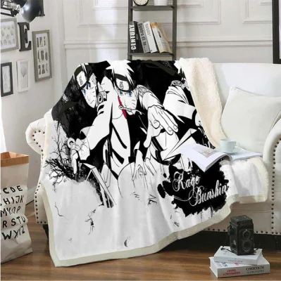 Blanket Sofa Bed Blanket Super Soft Warm Naruto Anime 3D Print Blanket Cover Fleece Throw Blanket