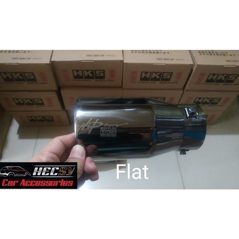 Hks Muffler Tip Smoke Black Gun Metal Slant Flat Fortuner Crv Mux City