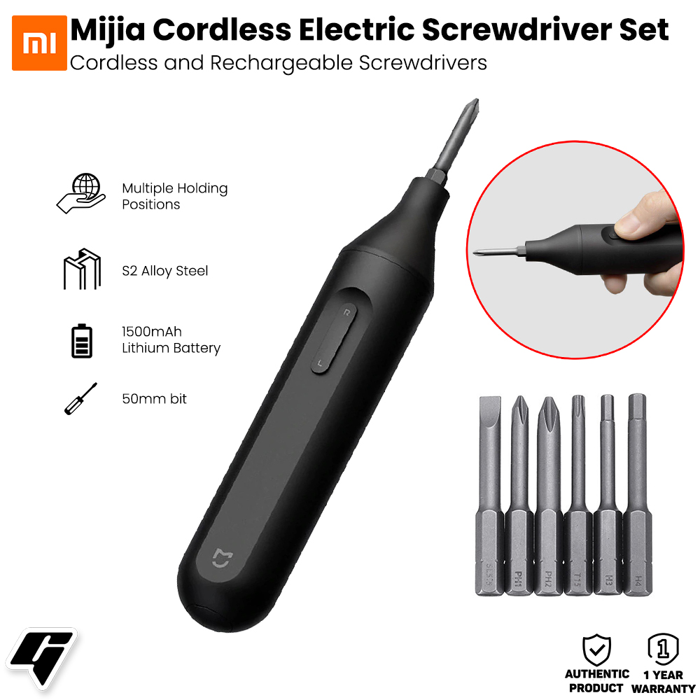 Xiaomi Mijia Electric Manual Screwdriver Kit Portable Cordless 1500mah