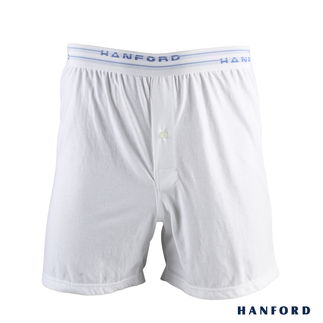 Hanford Men Cotton Knit Lounge/Sleep/Boxer Shorts - White (1PC/Single ...
