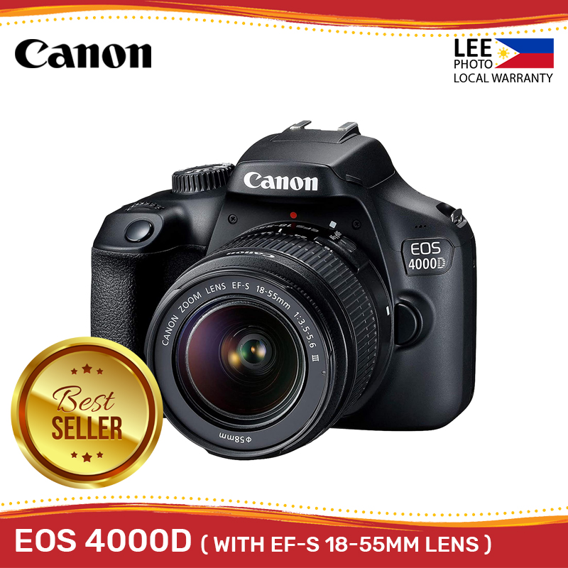 Canon EOS 4000D DSLR Camera w/Canon EF-S 18-55mm F/3.5-5.6 III Zoom Lens  (Lee Photo) Lazada PH