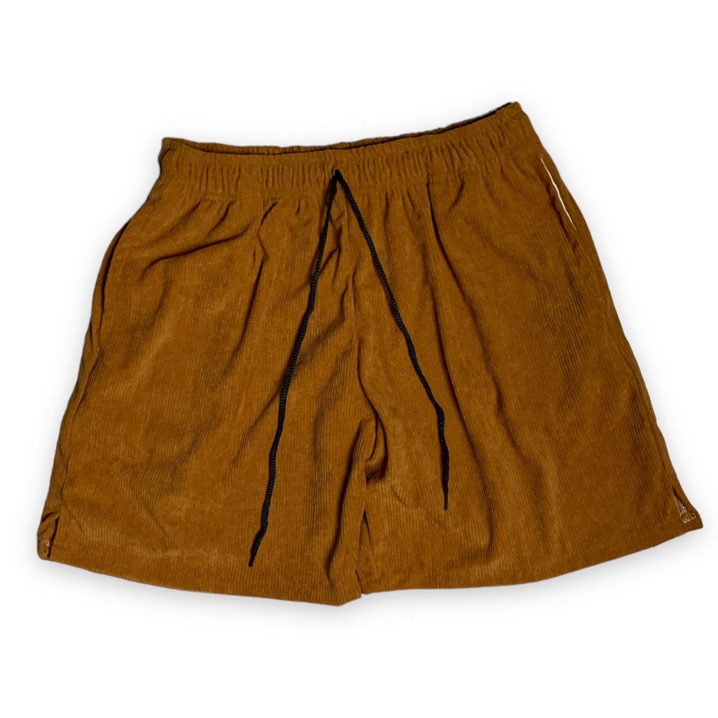 Plain Corduroy Shorts with Side Pockets for Men