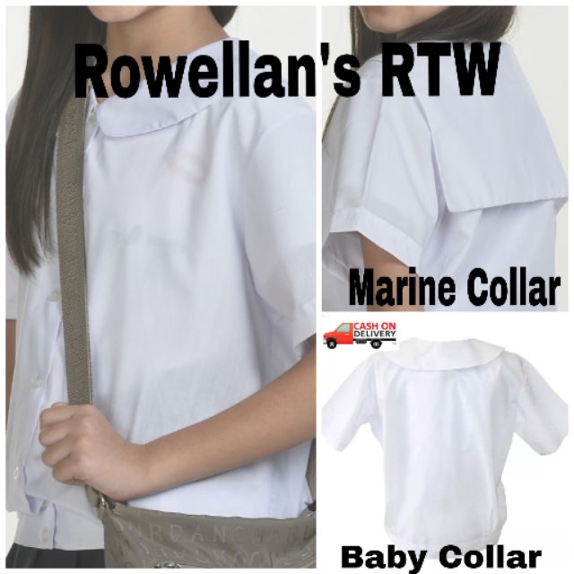 School Uniform Blouse Marine / Baby Collar For Kids / Adult Katrina