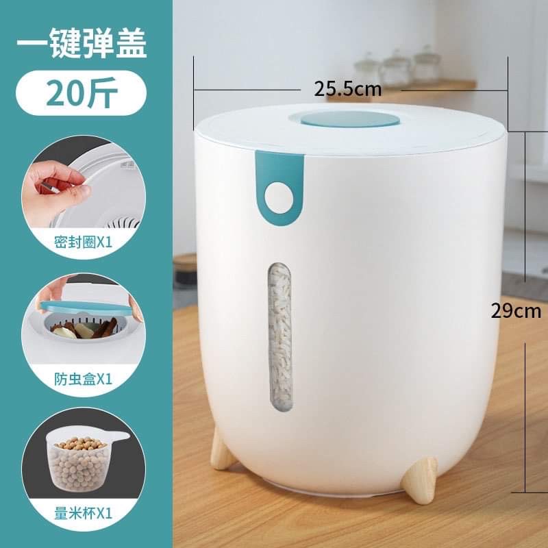 MA10kg Cylinder Rice Dispenser Rice Bucket Rice Holder Aesthetic Rice