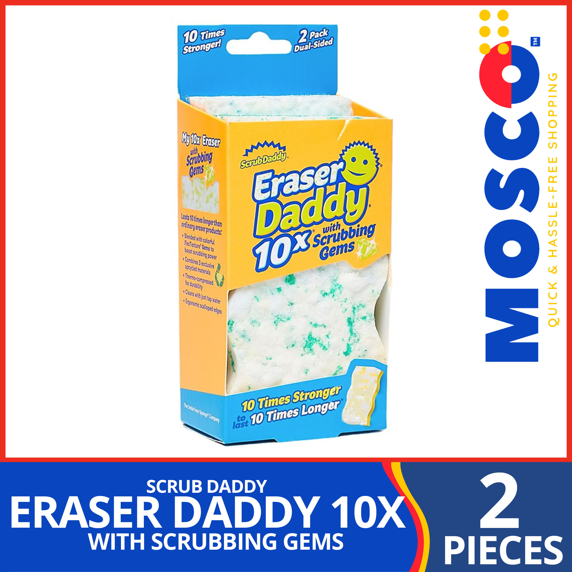 SCRUB DADDY Eraser Daddy 10X With Scrubbing Gems Lazada PH