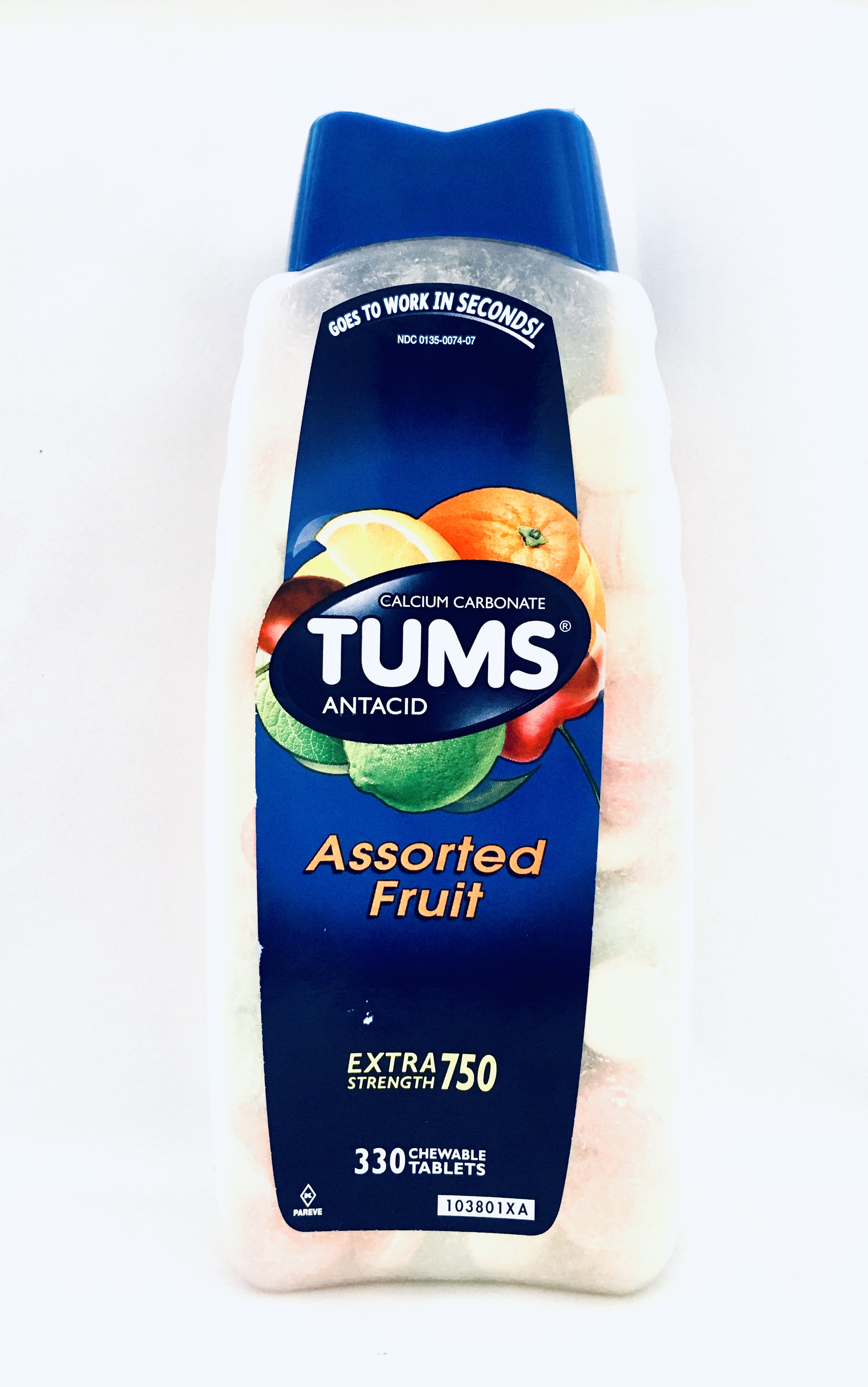 TUMS ANTACID ASSORTED FRUIT EXTRA STRENGHT 330 Chewable Tablets Expiry
