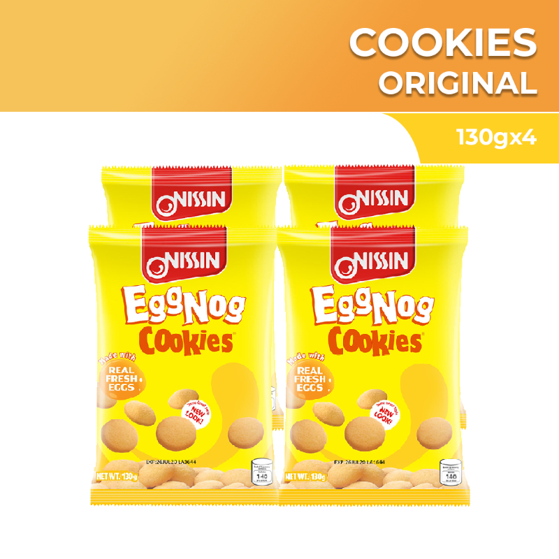 Nissin Eggnog Cookies Family Pack 130g - Pack of 4 | Lazada PH