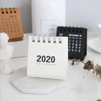 2020 Mini Desk Calendar Stand Up Flip Calendar Daily Monthly Table