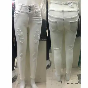 womens high waisted white pants
