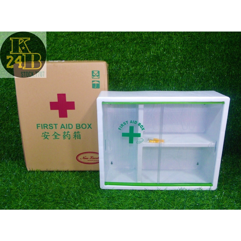 New Land First Aid Box MEDICINE KIT ORGANIZER BOX (Wfree