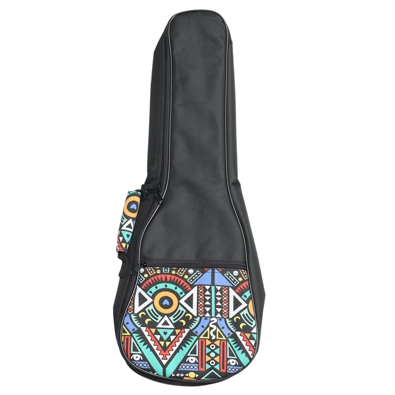 23Inch Double Strap Hand Folk Ukulele Carry Bag Cotton Padded Case for Ukulele Guitar Parts Accessories,Blue-Graffiti