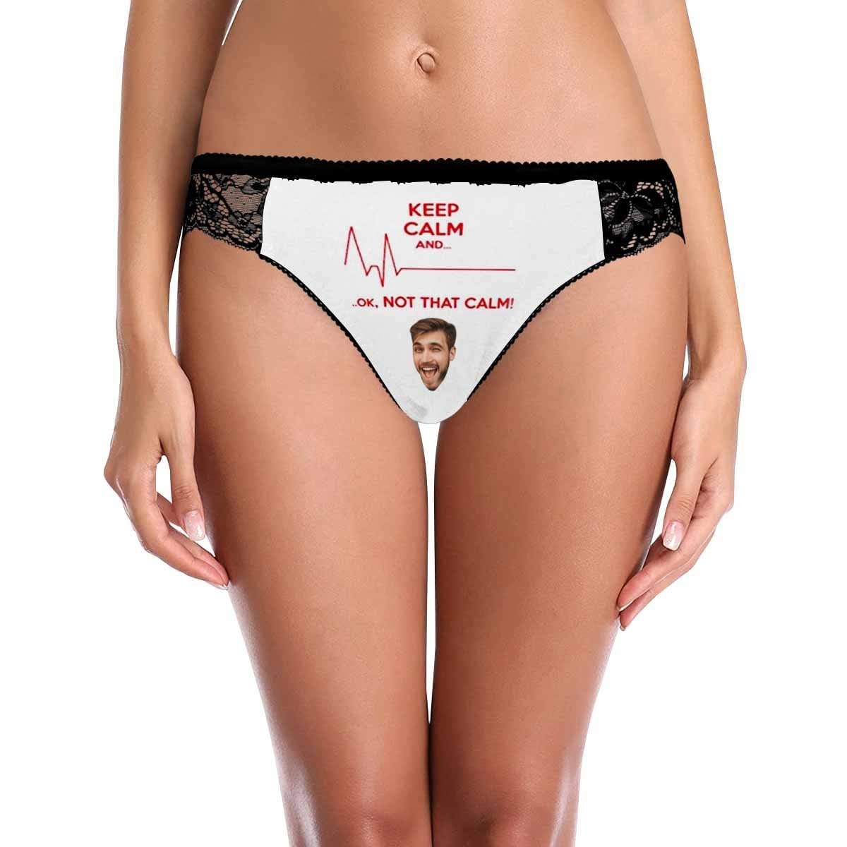 YESCUSTOM Women's Personalised Knickers Sexy Lace Panties, Name
