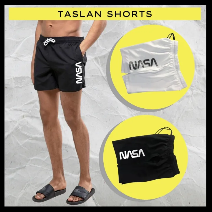 Buy 1 Take 1 Black And White Taslan Shorts For Men And Women Nasa Shorts For