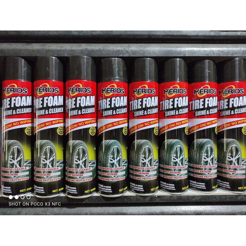 HERIOS TIRE FOAM SHINE & CLEANER Lazada PH