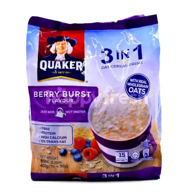 Quaker Oats Berry Burst 3-in1 instant cereal drink (30g x 15 sachets)