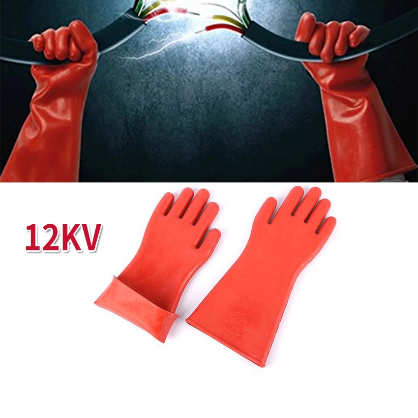 Rubber High Voltage Insulating Gloves for Electricians Antielectric