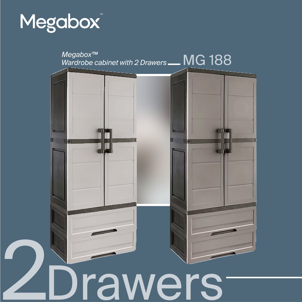 Megabox MG 188 Wardrobe With 2 Drawers Lazada PH