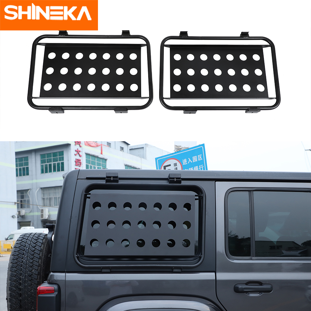 SHINEKA Car Rear Door Window Glass Decorative Panel armor accessories for Jeep  Wrangler JL 2018+ | Lazada PH