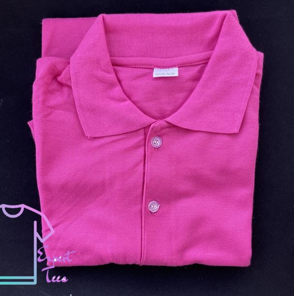 Unisex Plain Polo Shirt: Softex Honeycomb RED / PINK / MUROISE / PEACH ...