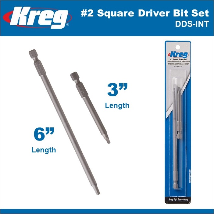 3 Inch Driver Kreg 3-in And 6-in #2 Square Driver Combo In The Woodworking Tool ...