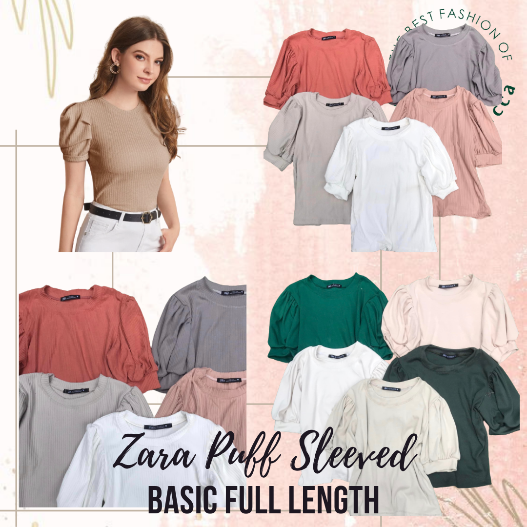 Zara, Tops, Zara Puff Sleeve Top