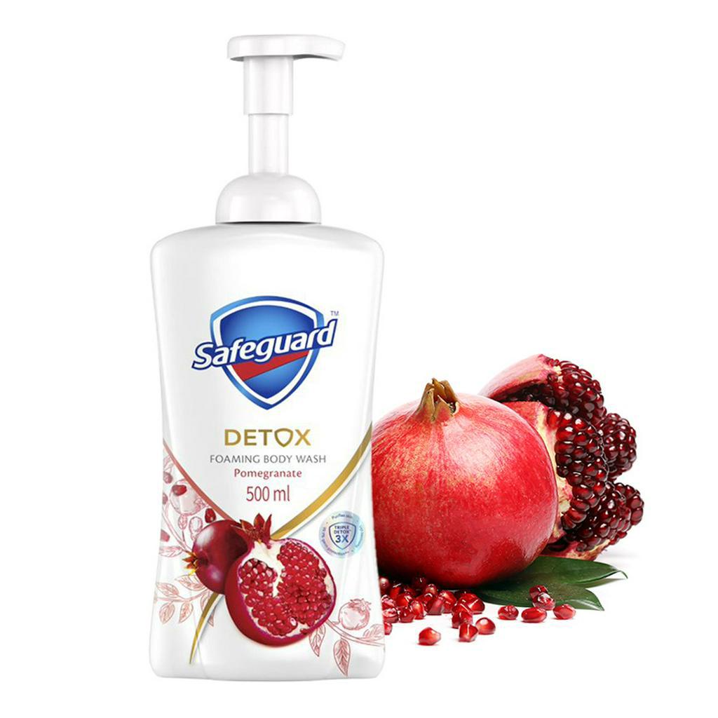 Safeguard Detox Foaming Body Wash Pomegranate 500mL Lazada PH