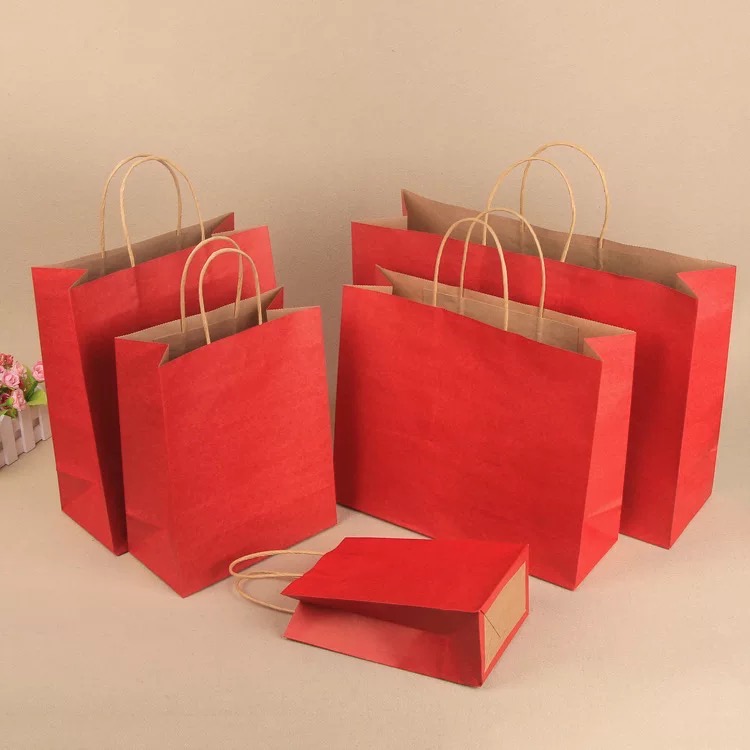 Color Paper bag Plain Handle bag Gift bag Hand bag Paperbag Wedding