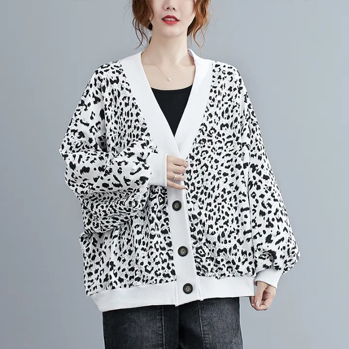 girls leopard print cardigan