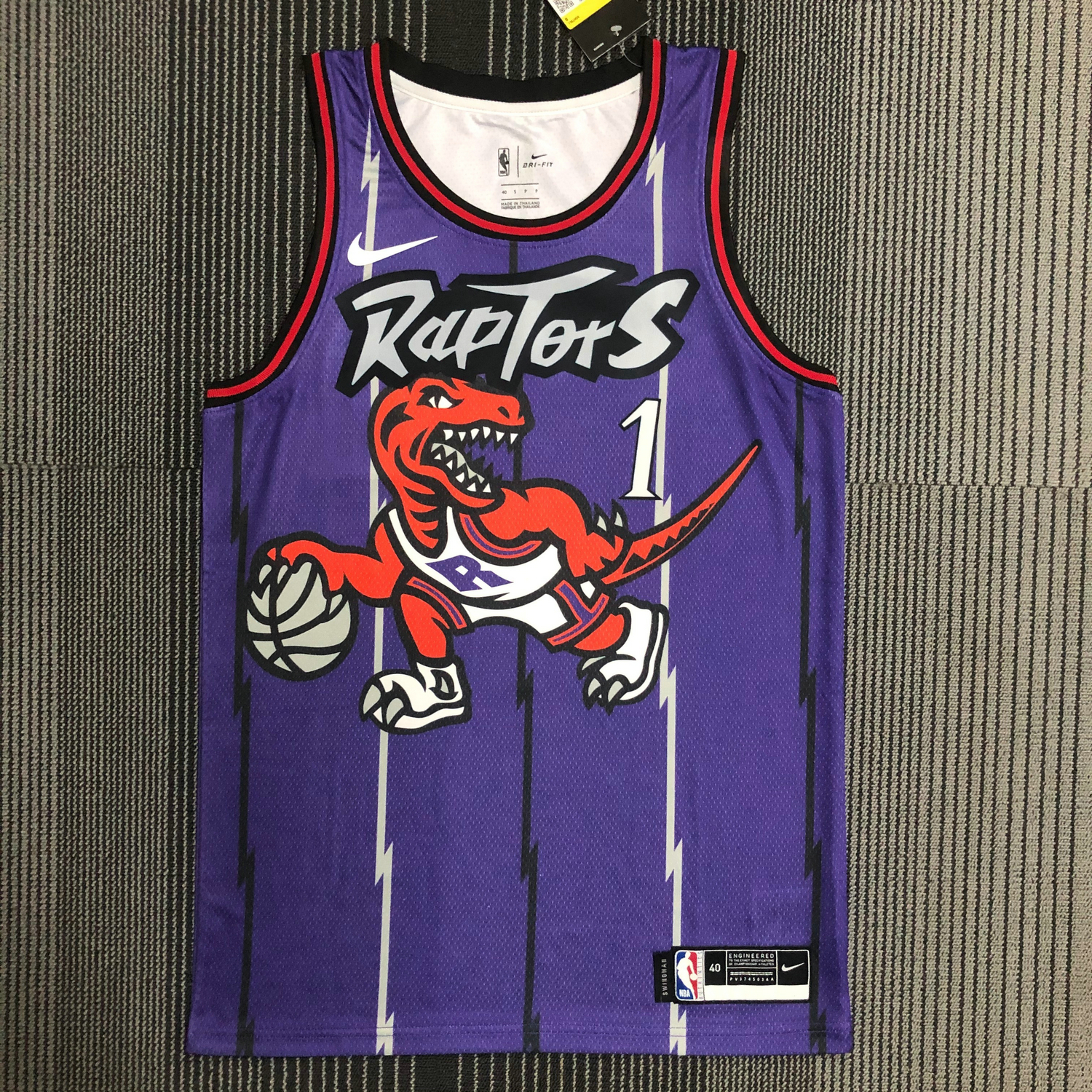 Mitchell & Ness Toronto Raptors #1 Tracy McGrady purple Swingman Jersey