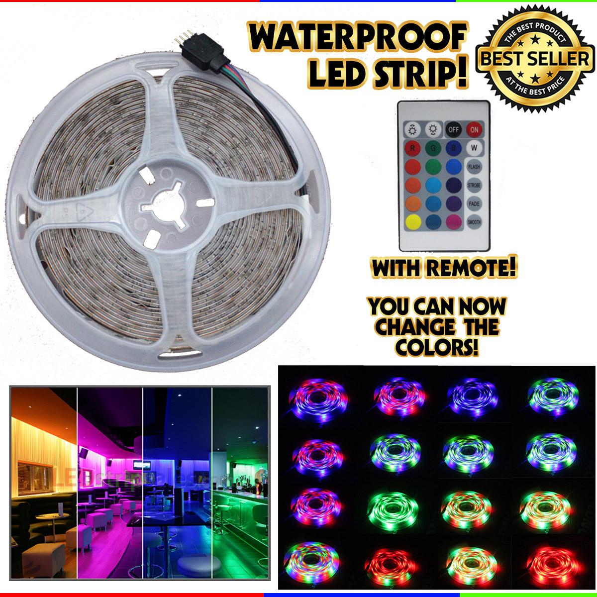 Waterproof Led Strip Lightning 5METERS Decor RGB Color Changing Flexible Led  Strip Light Kit TV Background Lights Party Christmas Fairy Lights Night  Light Cool With Remote | Lazada PH