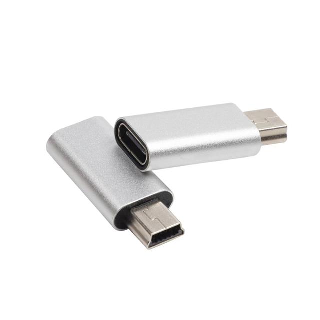 Mini USB to Type C Adapter 5 Pin Male Mini USB to Female USB Type C