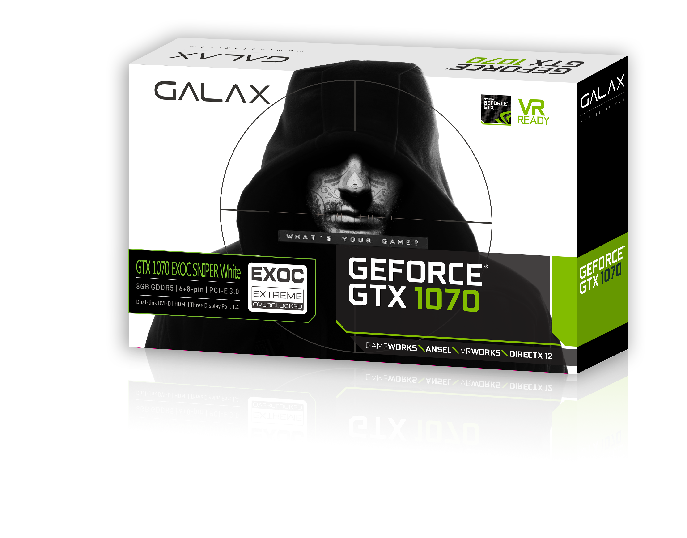GALAX GeForce® GTX 1070 EXOC-SNPR WHITE 8GB GDDR5 Lazada PH