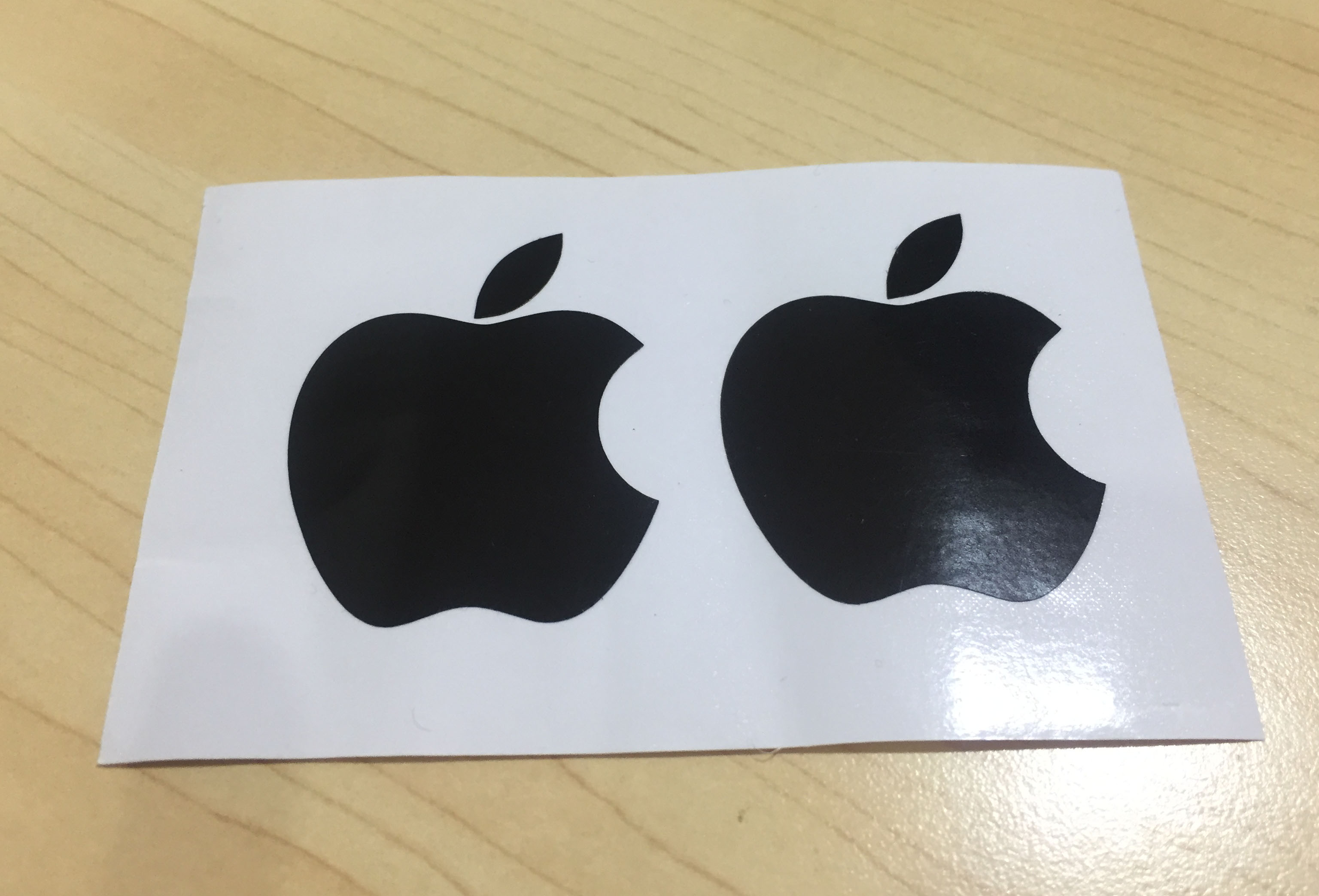 Apple Logo Inspired Sticker 4- vinyl cut-out sticker - 2 pcs (size 