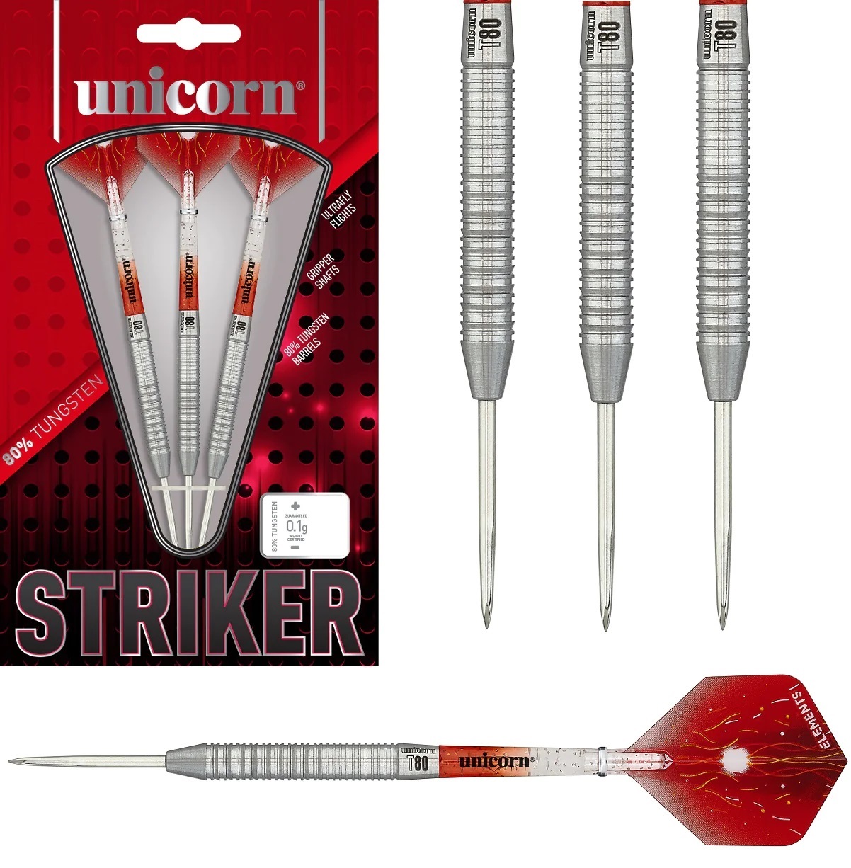 Unicorn T80 21g 22g 23g 24g Darts Steel Tip Tungsten - Core XL S3