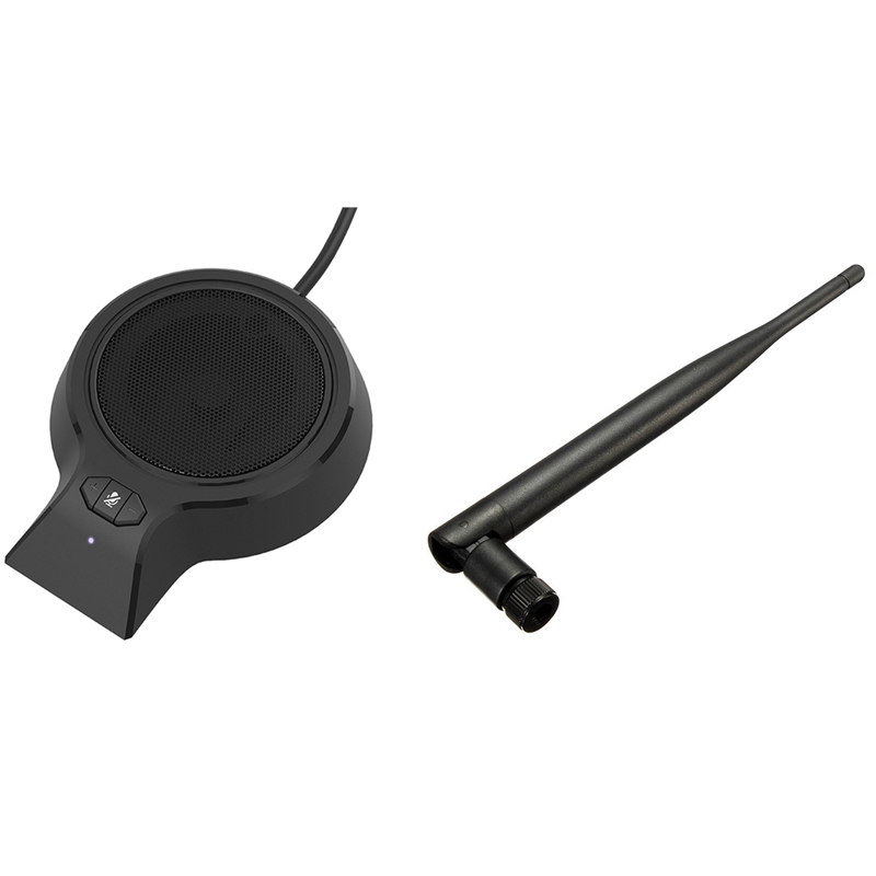 1 Pcs 2.4GHz 5DBI Antenna Booster & 1 Pcs 360 Degree Pickup Video Voice Call USB Omnidirectional Microphone