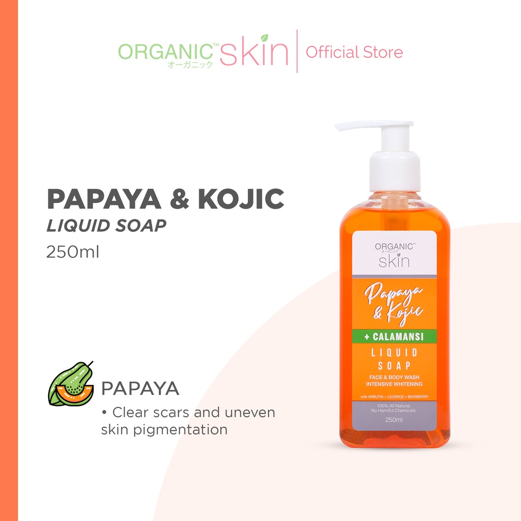 Organic Skin Japan Papaya Kojic + Calamansi Liquid Soap 250 ml Moisture