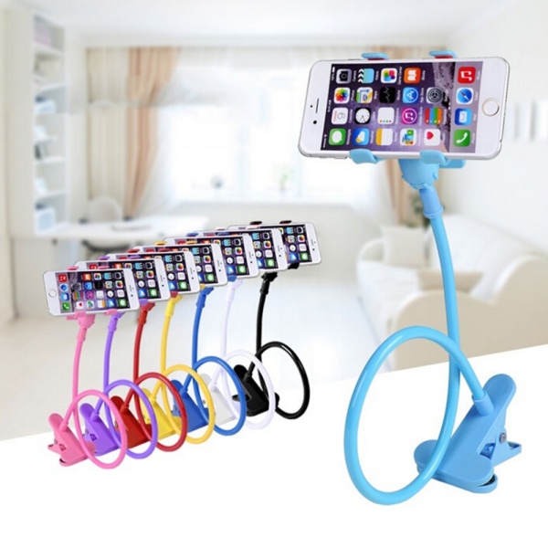 Elector Universal Lazy Bed Desktop Stand Mount Car Holder For Cell Phone Long Arm