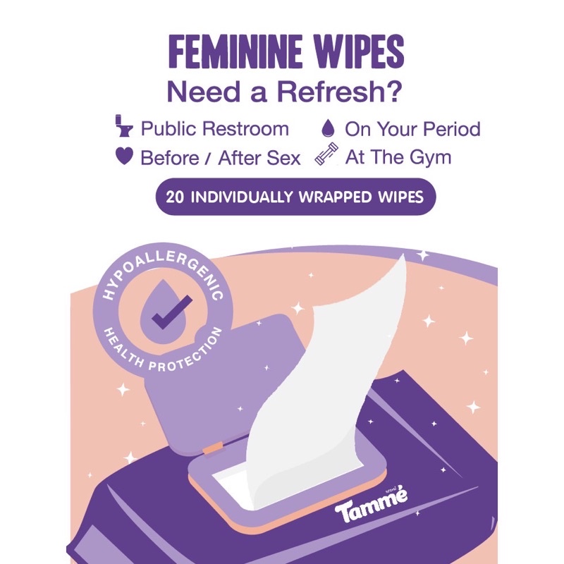 Tamme Down There Feminine Wipes