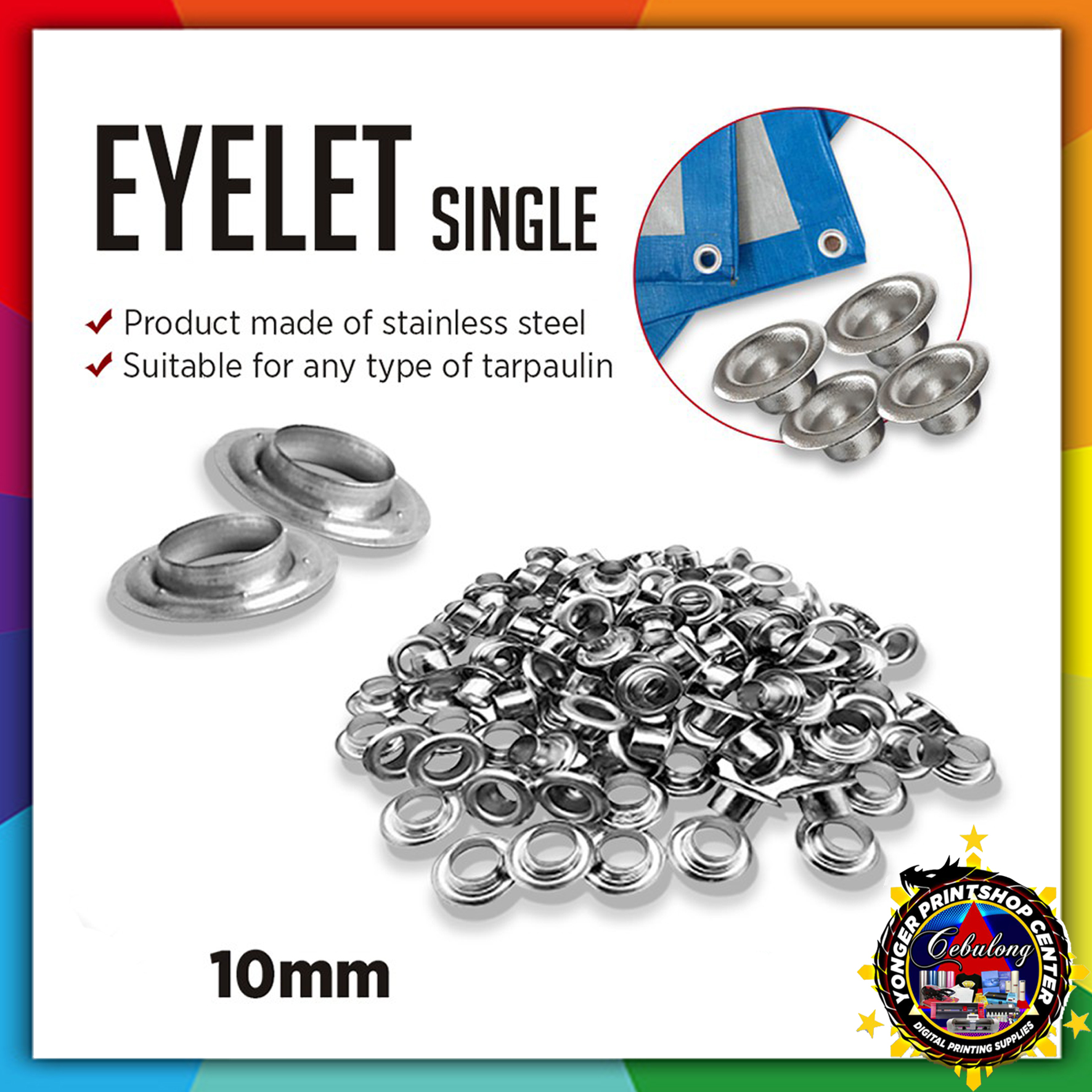 100 PCS EYELET WITH WASHER FOR TARPAULIN 10mmCEBULONG YONGER Lazada PH