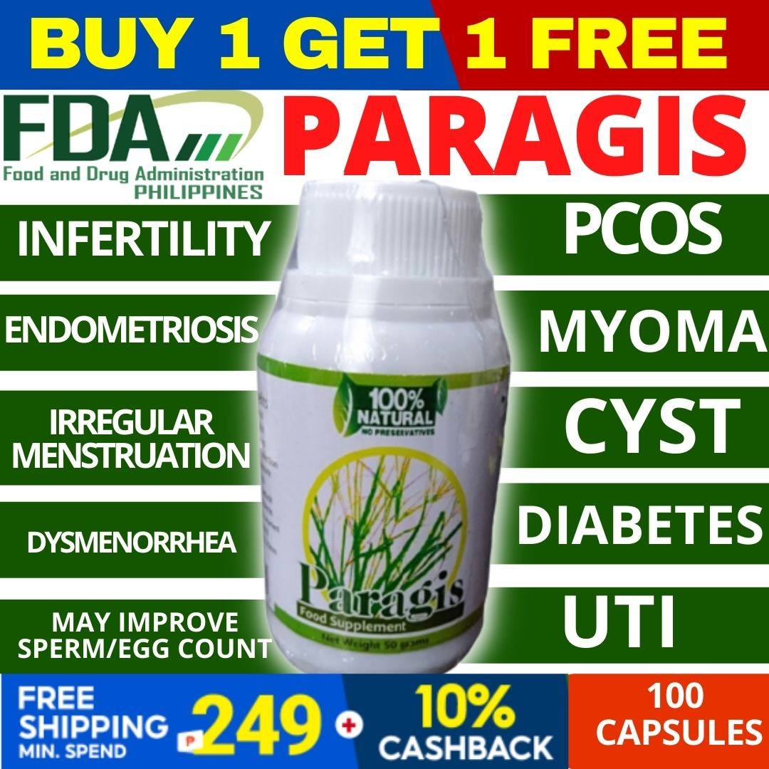 ORIGINAL PARAGIS Natural Herbal Capsule 100 Capsules for PCOS Myoma High Blood HERBS Capsules