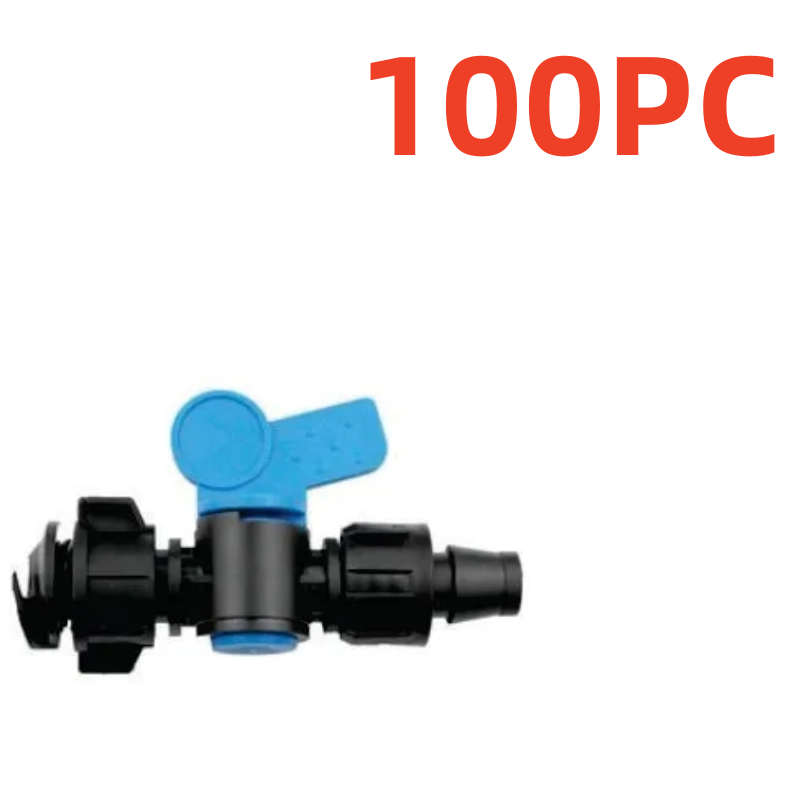 100PC Drip Irrigation Belt Bypass Valve for 16mm Drip Irrigation Belt