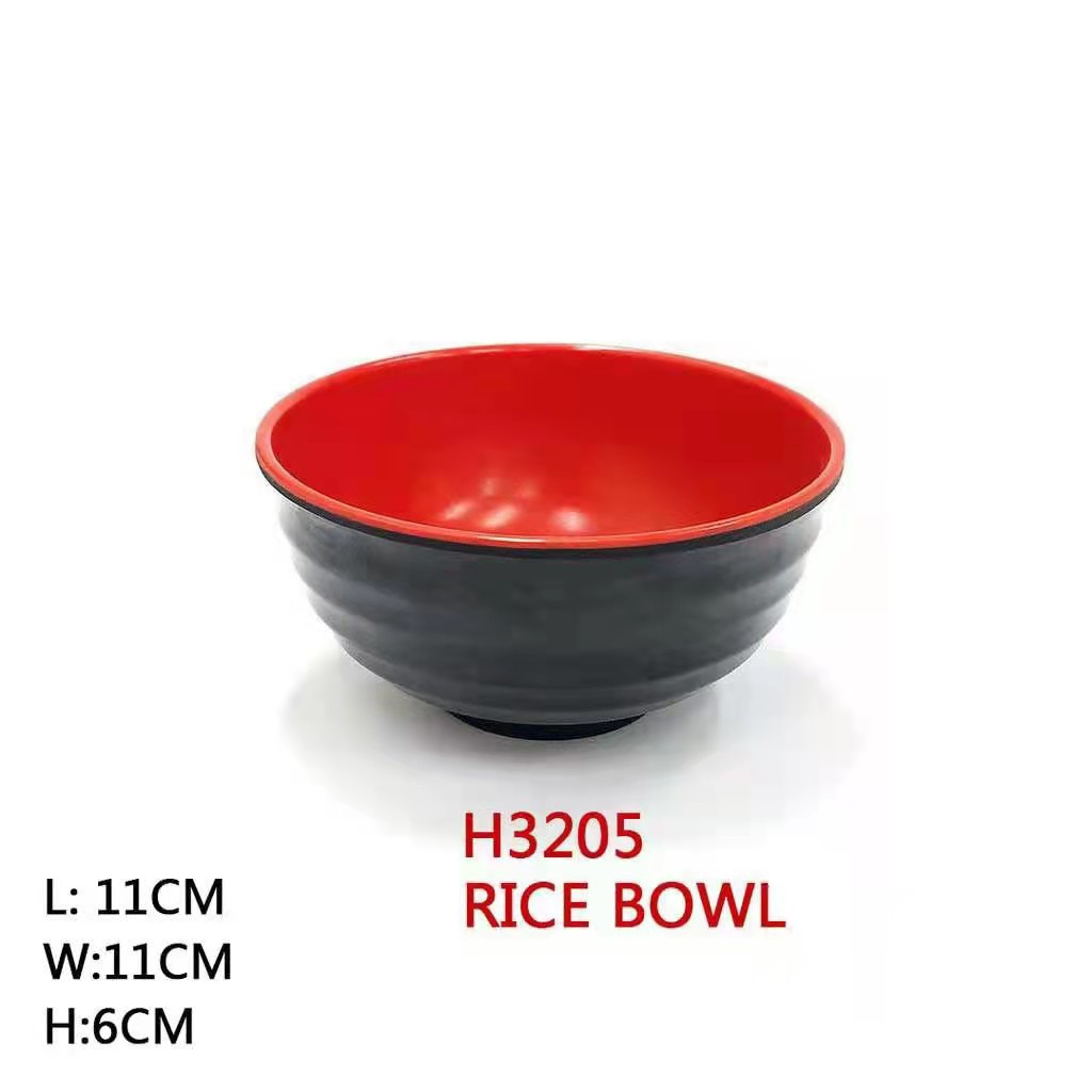 KITCHEN AND DINING DINNERWARE BOWLS Kitchenware RED BLACK MELAMINE
