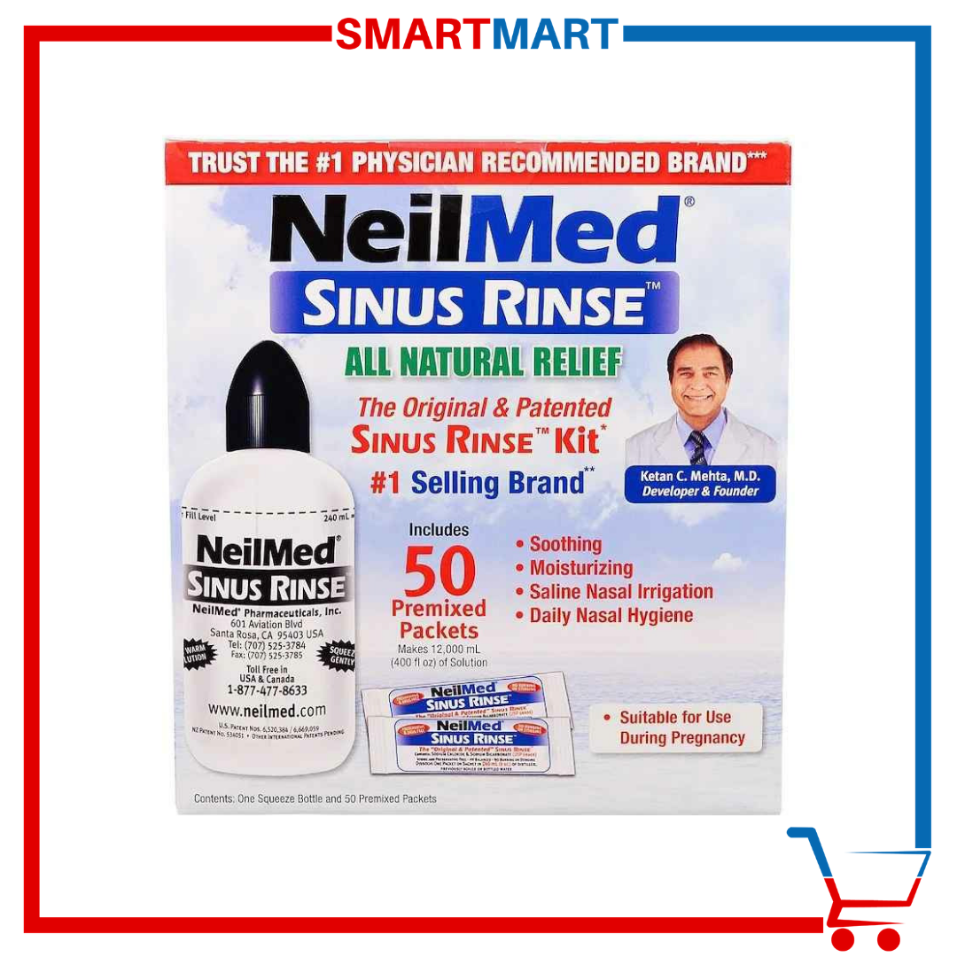 NeilMed Sinus Rinse Kit 50 Premixed Packets and 1 Rinse Bottle | Lazada PH