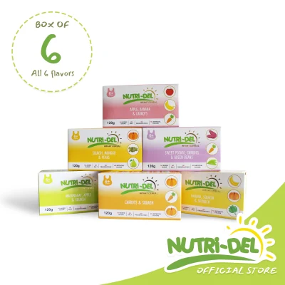 NUTRIDEL Baby Food - 6pcs - Assorted Flavors (120g each)