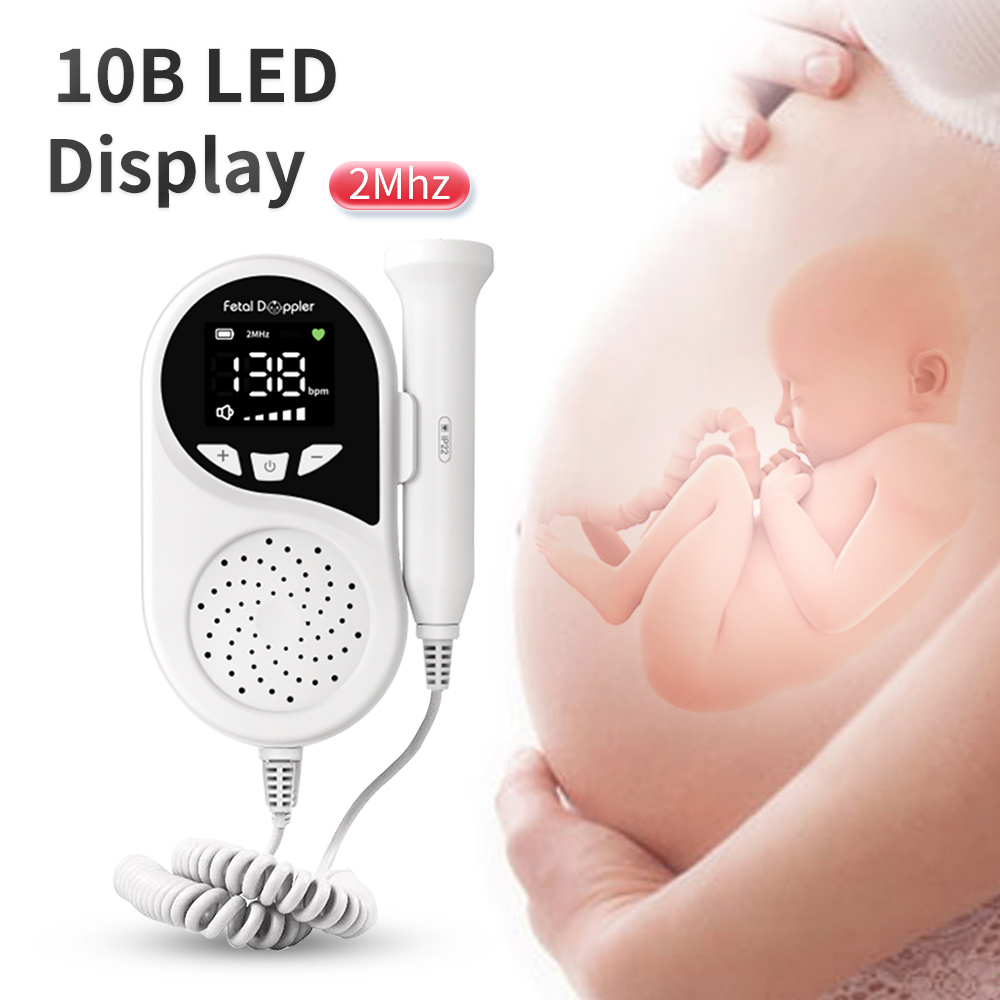 Fetal Doppler Heart Beat Monitor Backlight Lcd Pink Colour With