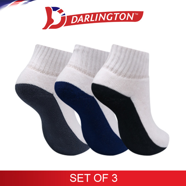 Darlington Kids’ Thick Cotton Anklet Socks 7A0731 Set of 3 Lazada PH